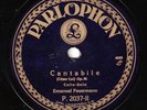 Feuermann. Cui (Cantabile) + Trad. Parlophon P. 2037. NM(-)
