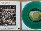 Vintage 1971 JOHN LENNON 45 Apple 1842 HAPPY XMAS Green Vinyl PICTURE SLEEVE