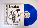 EVICTION STRUGGLE WITH SOCIETY LP RARE AUTOGRAPHED BLUE VINYL THRASH / CROSSOVER