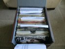 BROWN RECORD CASE complete with 76 SINGLE VINYL 7
