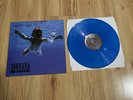 RARE   NIRVANA- NEVERMIND BLUE SPLATTER VINYL LP REISSUE EX