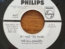 The Millionaires 45 Never For Me/If I had You Babe Phillips Funk Soul Garage NM