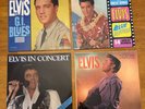 4 Elvis Presley Vinyl Albums 33rpm LP,  GI Blues, Blue Hawaii, Elvis In Concert