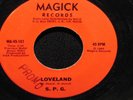 S.P.C. : Loveland/Love Me Now vinyl 45: Magick Recs: MA-45-102; Promo,1984 Rare