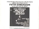 THE BYRDS-RARE PROMO ONLY PICTURE SLEEVE+45-(OPEN-END INTERVIEW/5th DIMENSION)PS