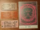 4 ALICE COOPER & NAZZ CONCERT TICKETS   NM  1968-1973.