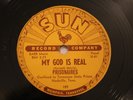 BLUES DOOWOP PRISONAIRES My God Is Real / Softly & Tenderly  SUN 189 E-/EE-
