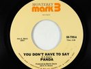 Funk/Sweet Soul 45 - Panda - You Don't Have To Say - Monterey Mark 3 VG++