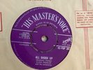 Elvis Presley. All Shook up. .   7” vinyl.  1957. HMV.  records. Silver