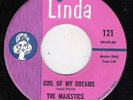MAJESTICS LINDA 121 GIRL OF MY DREAMS   VG +  45 RPM