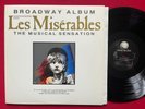 LES MISERABLES BRODAWAY ALBUM 2 LP (1987) RARE ORIG PRESS W/ INSERT GEFFEN