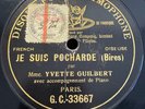 YVETTE GUILBERT je suis pocharde - la pierreuse / DISQUE POUR GRAMOPHONE