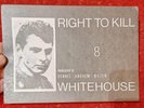 ORIG. WHITEHOUSE RIGHT TO KILL UNUSED LP STICKER come org peter sotos ramleh