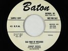 R&B Soul Popcorn Mod 45 - Jimmy Ricks - Bad Man Of Missouri - Baton VG+