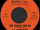 LA BARE FAXX The Things You Do 45 Watts USA Rare 1970 Los Angeles Funk