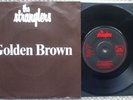 The Stranglers - Golden Brown / Love 30 -RARE SOLID CENTRE 45 + White Writing PS