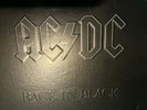 Rare AC/DC Back In Black Vinyl Embossed Cover w/ Grey Letters Original Sleeve