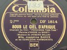 JOSEPHINE BAKER  & COMEDIAN HARMONISTS Columbia DF 1814 UK-1935 78rpm E/E+