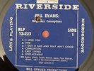 BILL EVANS - NEW JAZZ CONCEPTIONS RIVERSIDE MONO 2ND PRESS RLP 12-223 DG NO INC.