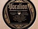 BILLIE HOLIDAY & HER ORCH 'SUMMERTIME/ BILLIE'S BLUES' VOCALION 78, 1st ISSUE