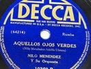 Rare Cuban Rumba - Nilo Menendez - Aquellos Ojos Verdes / Piruli Decca 78