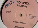 Oh Romeo Call My Number Vinyl Record Rio Vista Records RV-001A 33 RPM