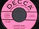 ROCKIN' SAINTS: alright baby / saint's rock DECCA 7