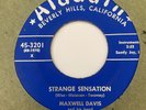 Mod Exotica R&B 45 MAXWELL DAVIS Strange Sensation / No Other Love Aladdin HEAR