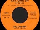 BILEO You Can Win / Let's Go 45 MTU Watts City Rare 1979 CA Modern Soul