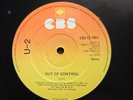U2 Out Of Control /Stories/Misspelling Of Ireland On Label, Orange CBS Irish 12