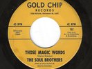 THE SOUL BROTHERS 45RPM '64 GOLD CHIP THOSE MAGIC WORDS GARAGE ROCK VG++ VINYL