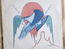 Eagles On The Border 1974 1st Press CSM Rare Poster Textured Sleave Nm Vinyl