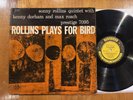 Sonny Rollins LP Plays for Bird 1957 Prestige PRLP 7095 OG 50th RVG DG Dorham