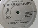 Black Sabbath & Rush SUPER GROUPS 8 Oct 1983 Radio Show 3LP Sheets