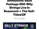 Billy Strings Live In Rosemont TMR Third Man Records Vault #66 5 Vinyl Live&EP