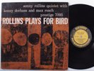 SONNY ROLLINS Rollins Plays For Bird PRESTIGE LP mono w 50th RVG deep groove x