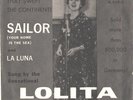 LOLITA-RARE PICTURE SLEEVE + 45---(SAILOR)--PS--PIC--SLV