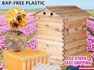 Auto Ceder Wood Bee Hive Box Bee Hives + 7x Honey Comb Frames Beekeeping Frames