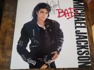 hand signed 1987 vg++ Michael Jackson BAD-no wear; just a  wrinkle TOP COVER