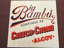 Big Bambu Sobrinos De Cheech y Chong 1972 LP w/ Rolling Paper Alcoy VG+/VG+