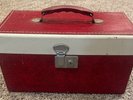 Vintage 45rpm RECORD STORAGE CASE - DOUBLE-WIDE w/ LATCH NICE