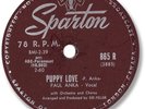 1960 PAUL ANKA Rock’n Roll 78 RPM Record. Puppy Love/ Adam & Eve