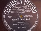 Columbia No. 3626 Vess Ossman ( Banjo) MAPLE LEAF RAG ragtime  1906 78rpm E-