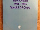 FACTORY RECORDS: New Order 1981-1985 SPECIAL DJ COPY Ltd Ed. of ONLY 200 COPIES