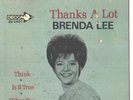 BRENDA LEE-4-SONG HARD COVER-EP+45-(THANKS A LOT + 3)--PS--PIC--