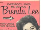 BRENDA LEE-4-SONG HARD COVER-EP + 45-(EVERYBODY LOVES ME BUT YOU+3)--PS--PIC