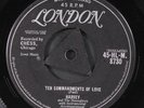 HARVEY & MOONGLOWS: ten commandments of love / mean old blues LONDON 7