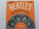 THE BEATLES 1967 NORWEGIAN   45 ALL YOU NEED IS LOVE  PARLOPHONE   NORWAY