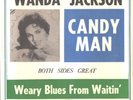 WANDA JACKSON-RARE PICTURE SLEEVE + 45--(CANDY MAN)--PS--PIC--SLV