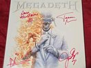Megadeth S/T Ocean Splatter Vinyl FULLY SIGNED JSA WITNESSED NEW UNPLAYED